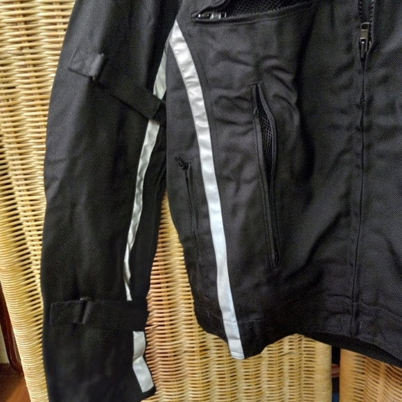 1st Racing Motorcycle Jacket Black, Reflectors, Backpack, Removable Vest Sz Sm - Picture 5 of 13